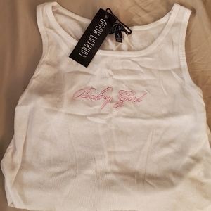 White babygirl tank top